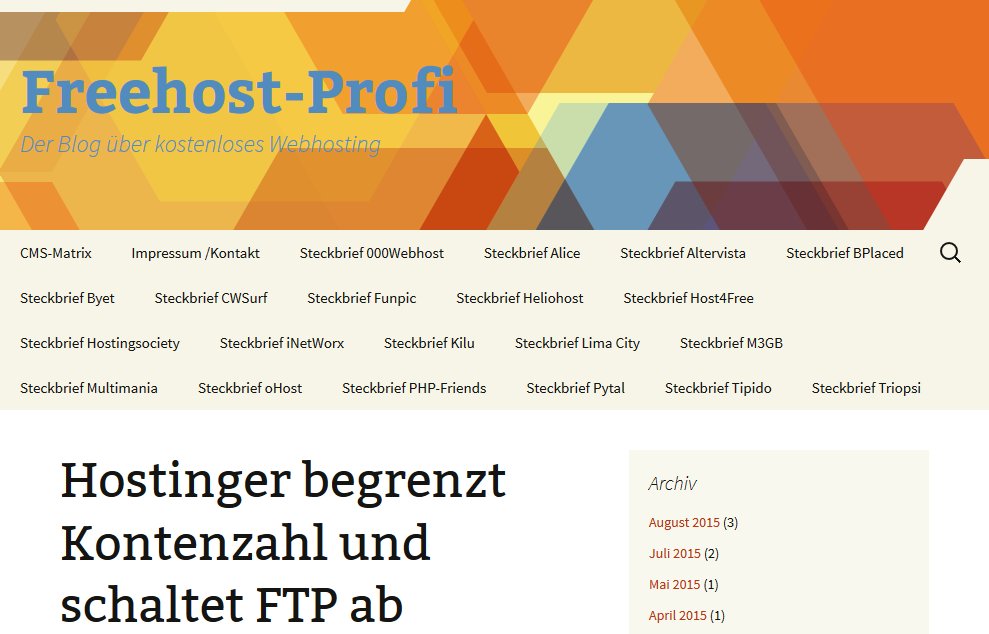 Wordpress Blog Freehost-Profi.de